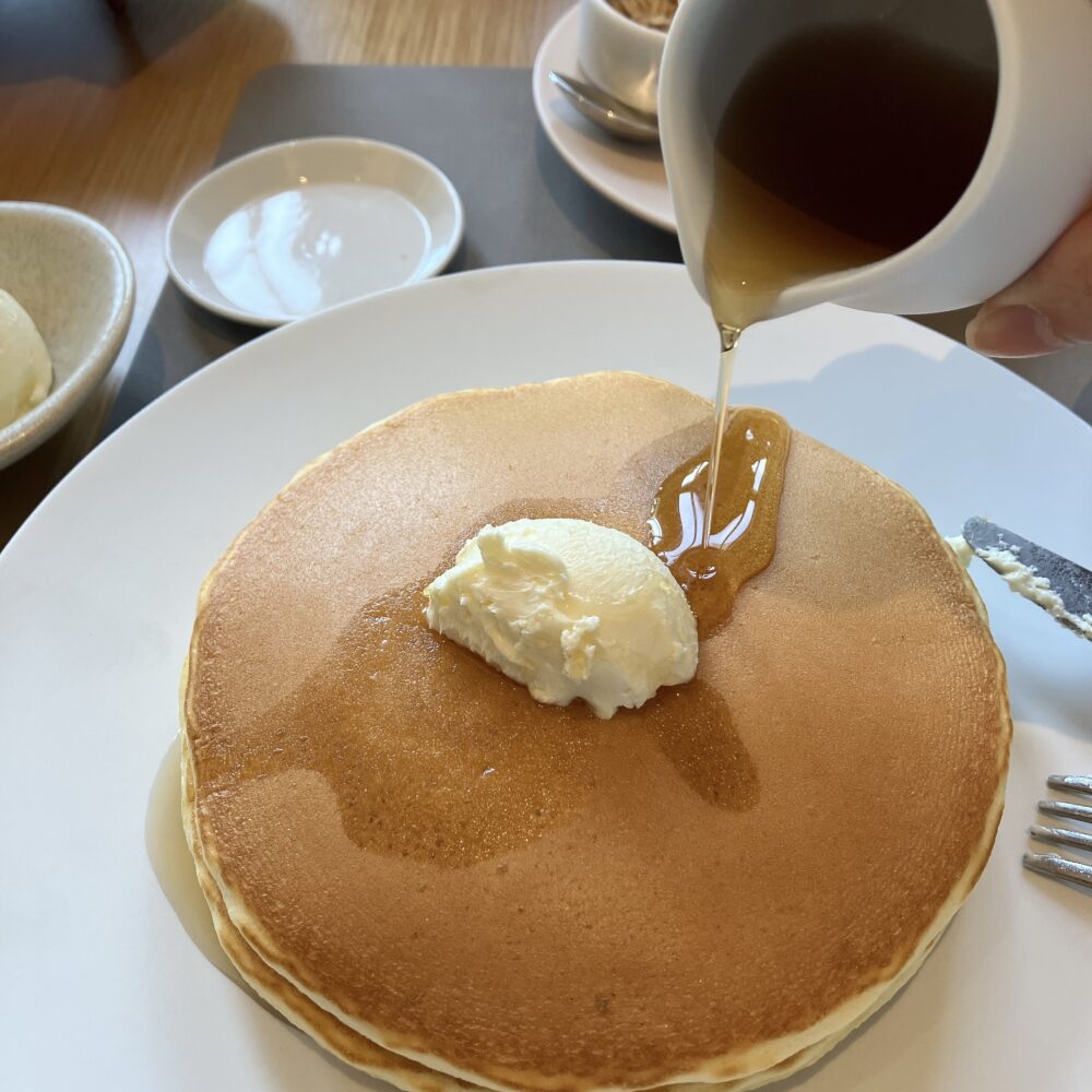 帝国ホテル京都のモーニング。洋食はパンケーキもオーダー可能。